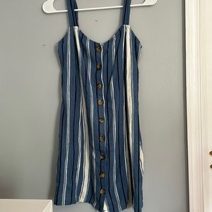 Blue striped dress